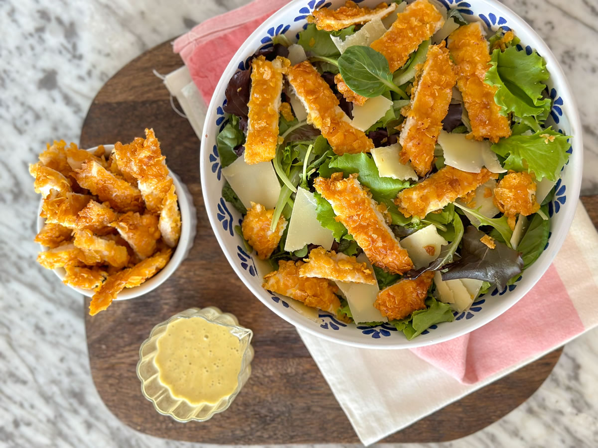 Caesar Salad con pollo croccante