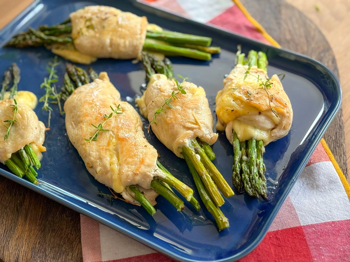 Scrigni di pollo con asparagi